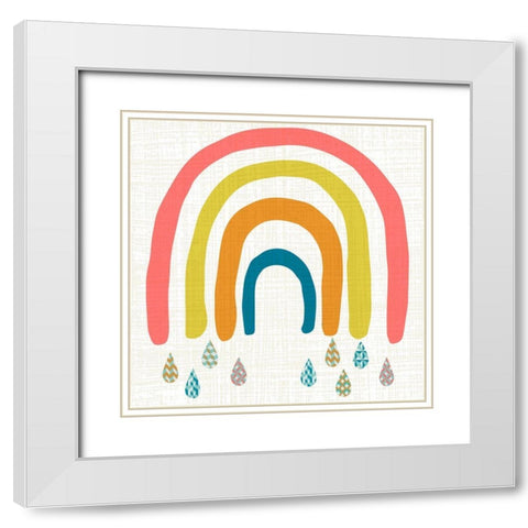 Rainbow Day II White Modern Wood Framed Art Print with Double Matting by Zarris, Chariklia