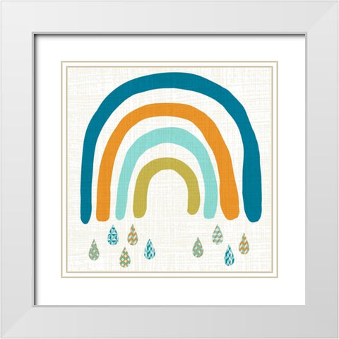 Rainbow Day III White Modern Wood Framed Art Print with Double Matting by Zarris, Chariklia