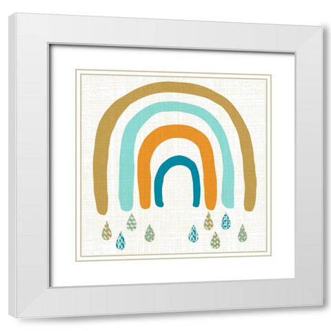 Rainbow Day IV White Modern Wood Framed Art Print with Double Matting by Zarris, Chariklia