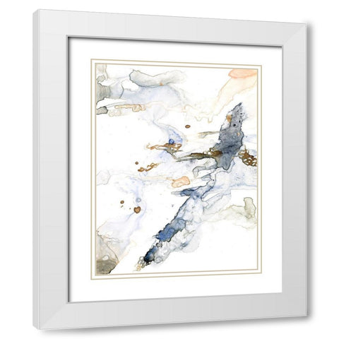 Organic Interlace I White Modern Wood Framed Art Print with Double Matting by Borges, Victoria