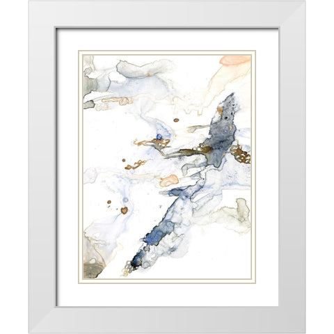 Organic Interlace I White Modern Wood Framed Art Print with Double Matting by Borges, Victoria