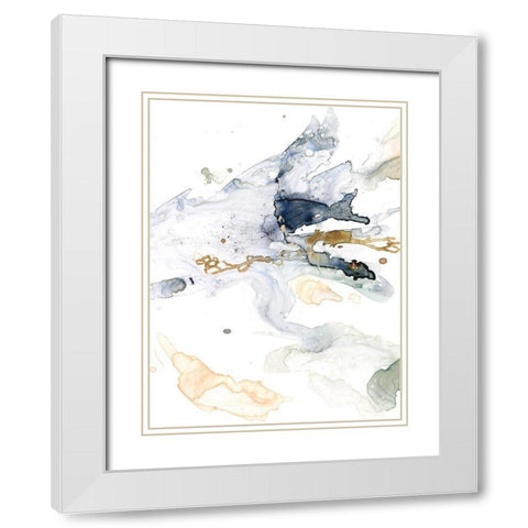 Organic Interlace II White Modern Wood Framed Art Print with Double Matting by Borges, Victoria
