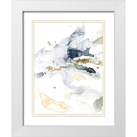 Organic Interlace II White Modern Wood Framed Art Print with Double Matting by Borges, Victoria