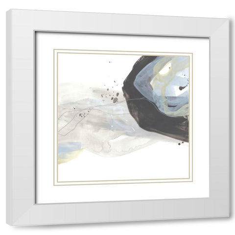 Wave Inflection I White Modern Wood Framed Art Print with Double Matting by Vess, June Erica
