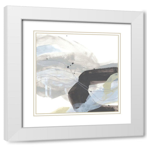 Wave Inflection IV White Modern Wood Framed Art Print with Double Matting by Vess, June Erica