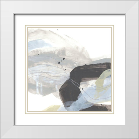 Wave Inflection IV White Modern Wood Framed Art Print with Double Matting by Vess, June Erica