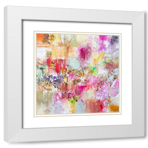 Fiesta I White Modern Wood Framed Art Print with Double Matting by Gardner, Jennifer