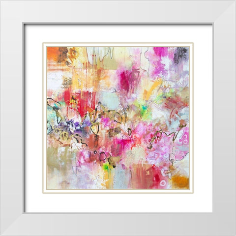 Fiesta I White Modern Wood Framed Art Print with Double Matting by Gardner, Jennifer