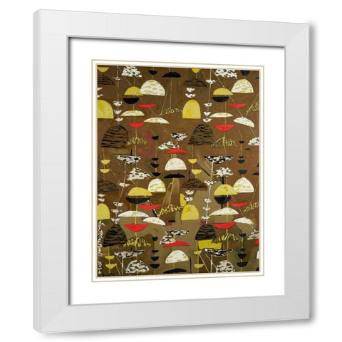Slate Arrangement I White Modern Wood Framed Art Print with Double Matting by Ferrell, Erin McGee