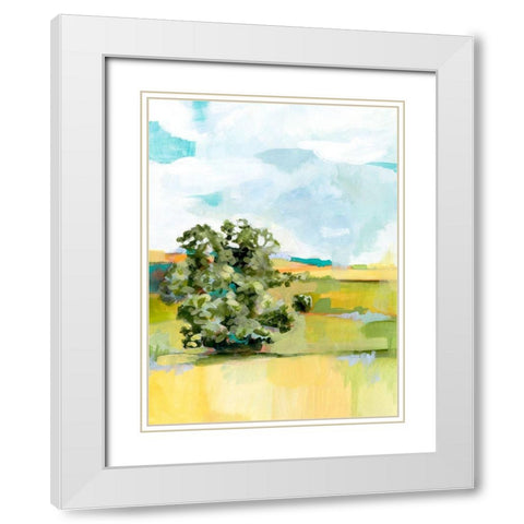 Valley Breeze I White Modern Wood Framed Art Print with Double Matting by Borges, Victoria