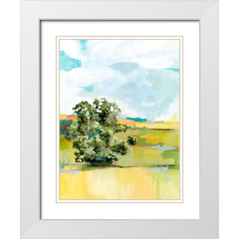 Valley Breeze I White Modern Wood Framed Art Print with Double Matting by Borges, Victoria