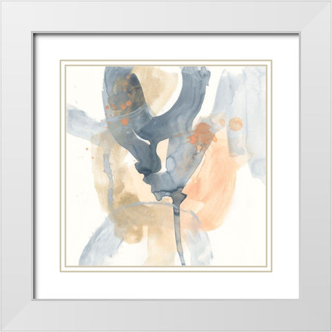 Liquid Blueprint VI White Modern Wood Framed Art Print with Double Matting by Vess, June Erica