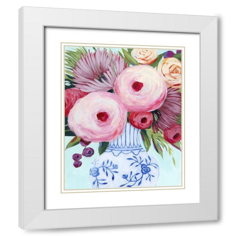 Clarity Blooms II White Modern Wood Framed Art Print with Double Matting by Popp, Grace