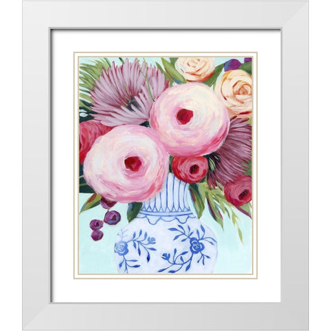 Clarity Blooms II White Modern Wood Framed Art Print with Double Matting by Popp, Grace