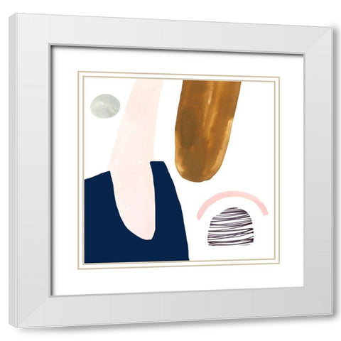 Double Scoop II White Modern Wood Framed Art Print with Double Matting by Borges, Victoria