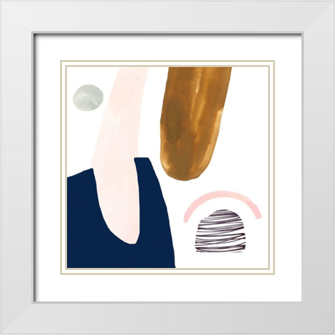 Double Scoop II White Modern Wood Framed Art Print with Double Matting by Borges, Victoria