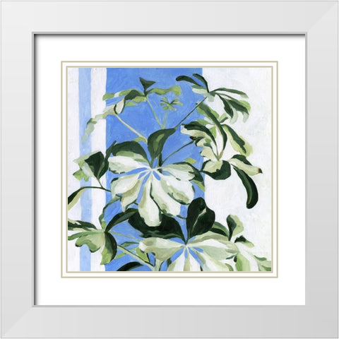 Indoor Plant II White Modern Wood Framed Art Print with Double Matting by Scarvey, Emma