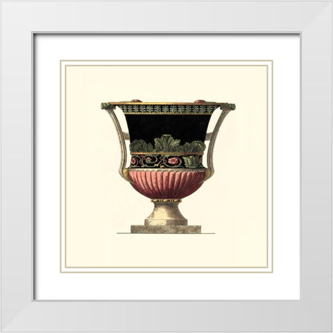 Large Giardini Urn I White Modern Wood Framed Art Print with Double Matting by Giardini, Giovanni