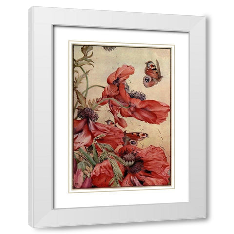 Garden Fantasy III White Modern Wood Framed Art Print with Double Matting by Unknown