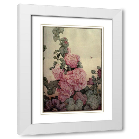 Garden Fantasy IV White Modern Wood Framed Art Print with Double Matting by Unknown