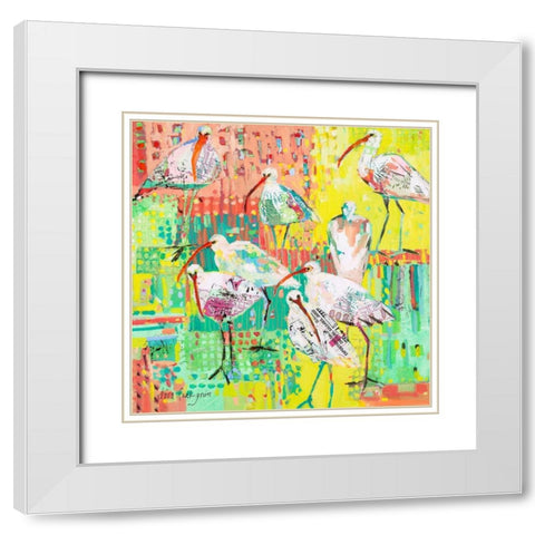 Coastal Fun Collage III White Modern Wood Framed Art Print with Double Matting by Grim, Tara Funk