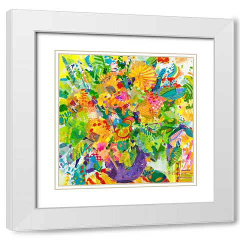 Tutti Frutti I White Modern Wood Framed Art Print with Double Matting by Grim, Tara Funk