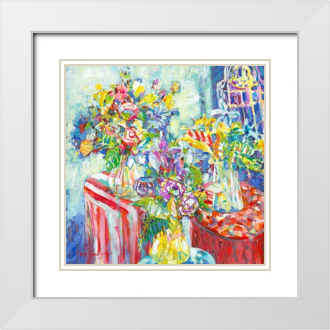 Tutti Frutti II White Modern Wood Framed Art Print with Double Matting by Grim, Tara Funk
