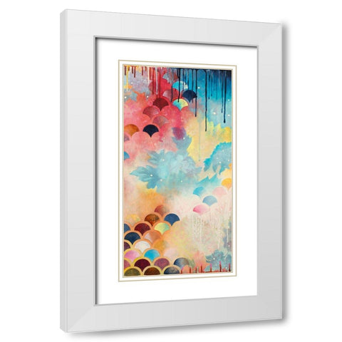 Etiquette II White Modern Wood Framed Art Print with Double Matting by Robinson, Heather