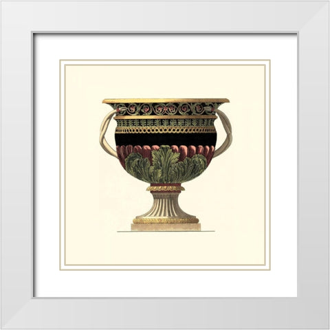 Large Giardini Urn II White Modern Wood Framed Art Print with Double Matting by Giardini, Giovanni
