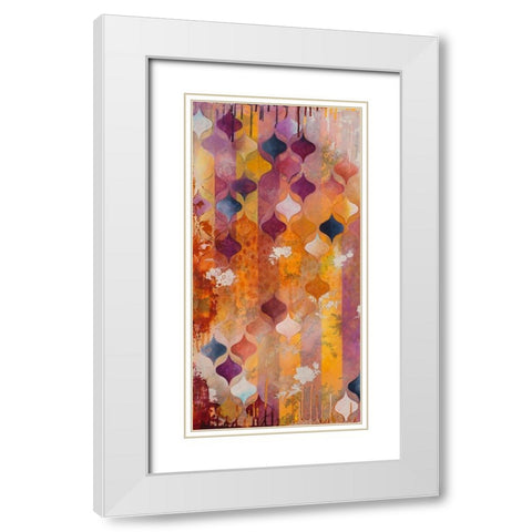 Warm Ambition I White Modern Wood Framed Art Print with Double Matting by Robinson, Heather