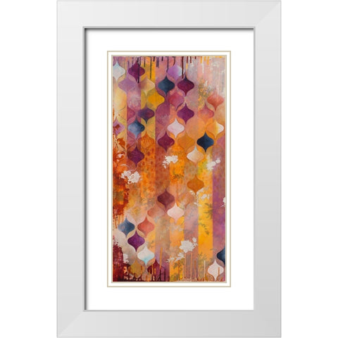 Warm Ambition I White Modern Wood Framed Art Print with Double Matting by Robinson, Heather