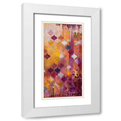 Warm Ambition II White Modern Wood Framed Art Print with Double Matting by Robinson, Heather