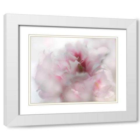 Hope in Pink I White Modern Wood Framed Art Print with Double Matting by Hunt, Gillian