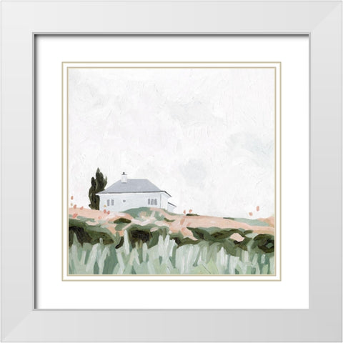 Custom House on a Hill II White Modern Wood Framed Art Print with Double Matting by Scarvey, Emma