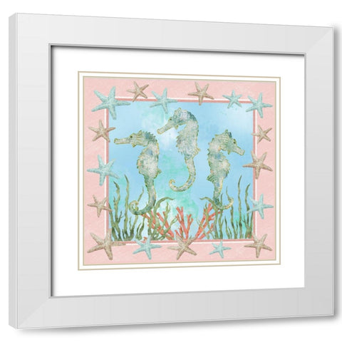 Coastal Life I White Modern Wood Framed Art Print with Double Matting by Reynolds, Jade