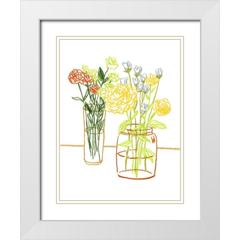 Starting Fresh II White Modern Wood Framed Art Print with Double Matting by Wang, Melissa