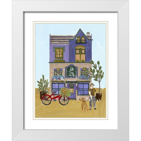 Local Cafe I White Modern Wood Framed Art Print with Double Matting by Wang, Melissa