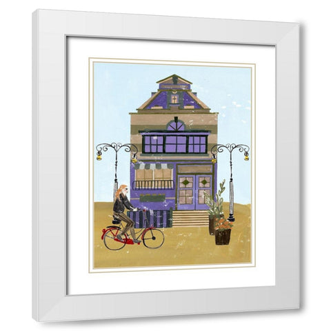 Local Cafe III White Modern Wood Framed Art Print with Double Matting by Wang, Melissa
