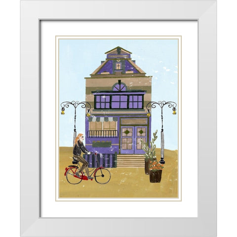 Local Cafe III White Modern Wood Framed Art Print with Double Matting by Wang, Melissa