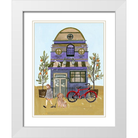 Local Cafe IV White Modern Wood Framed Art Print with Double Matting by Wang, Melissa