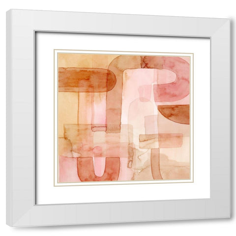 Build Up I White Modern Wood Framed Art Print with Double Matting by Popp, Grace