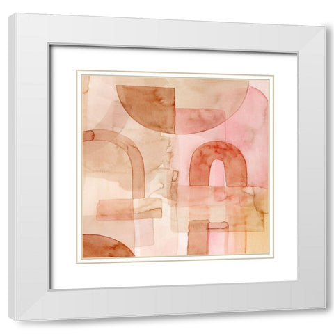 Build Up II White Modern Wood Framed Art Print with Double Matting by Popp, Grace