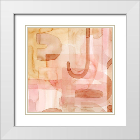 Build Up III White Modern Wood Framed Art Print with Double Matting by Popp, Grace