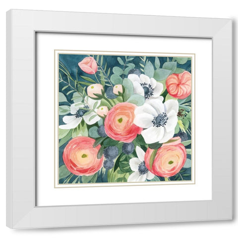 Bewitching Bouquet I White Modern Wood Framed Art Print with Double Matting by Popp, Grace