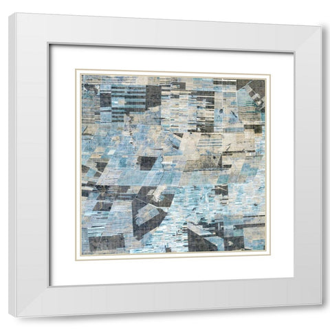 Parcel II White Modern Wood Framed Art Print with Double Matting by Fagalde, Jarman