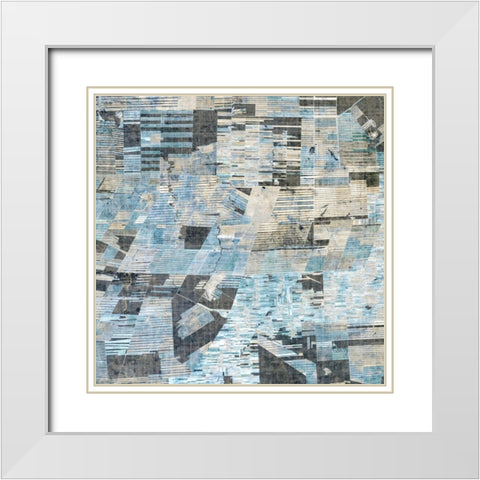 Parcel II White Modern Wood Framed Art Print with Double Matting by Fagalde, Jarman