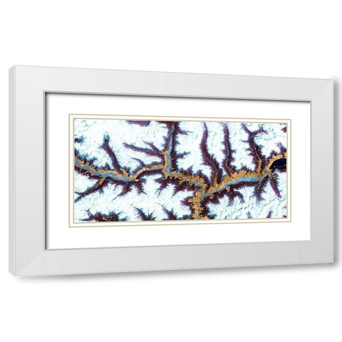 Himalayas I White Modern Wood Framed Art Print with Double Matting by Ludwig, Alicia