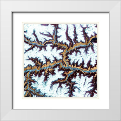 Himalayas III White Modern Wood Framed Art Print with Double Matting by Ludwig, Alicia