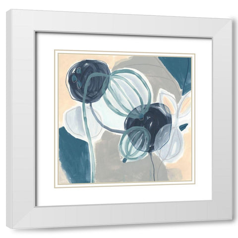 Tropical Song II White Modern Wood Framed Art Print with Double Matting by Vess, June Erica