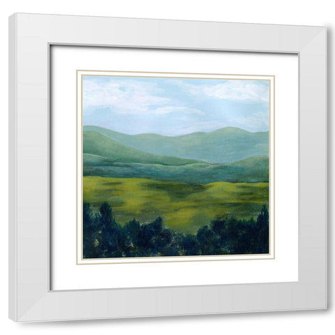 Open Valley I White Modern Wood Framed Art Print with Double Matting by Popp, Grace